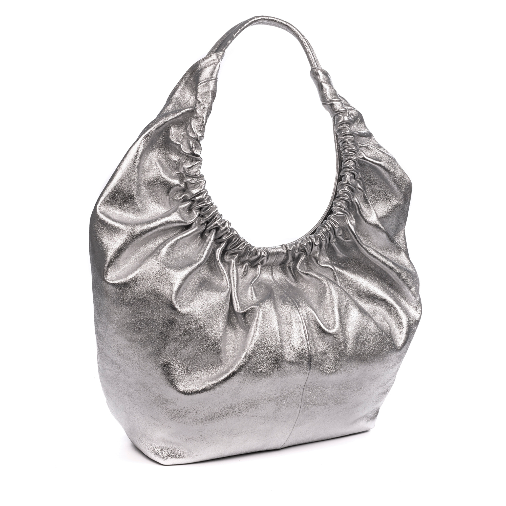 Arzignano bolso de hombro piel auténtica laminada asa grande acolchada