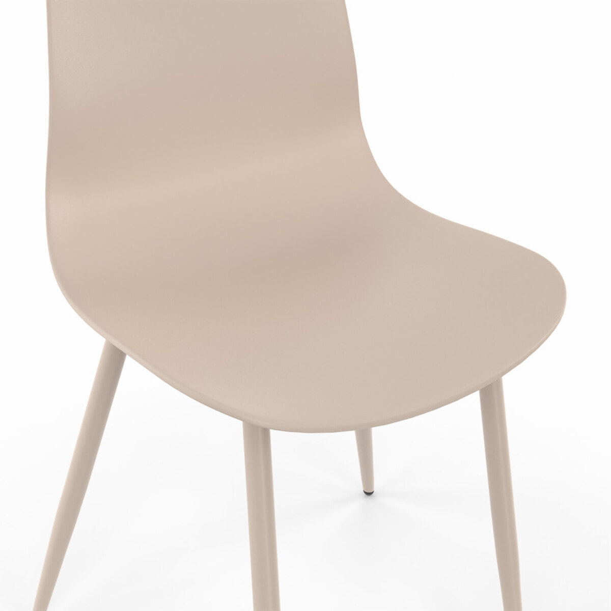 Chaises Nala mix de couleurs (beige, gris foncé et terracotta) et pieds métal - lot de 6