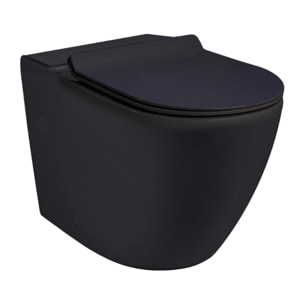 PixL WC à poser sans bride + abattant SoftClose + réservoir de chasse, alimentation latérale, noir mat (CEPX030RREXVPBKM)
