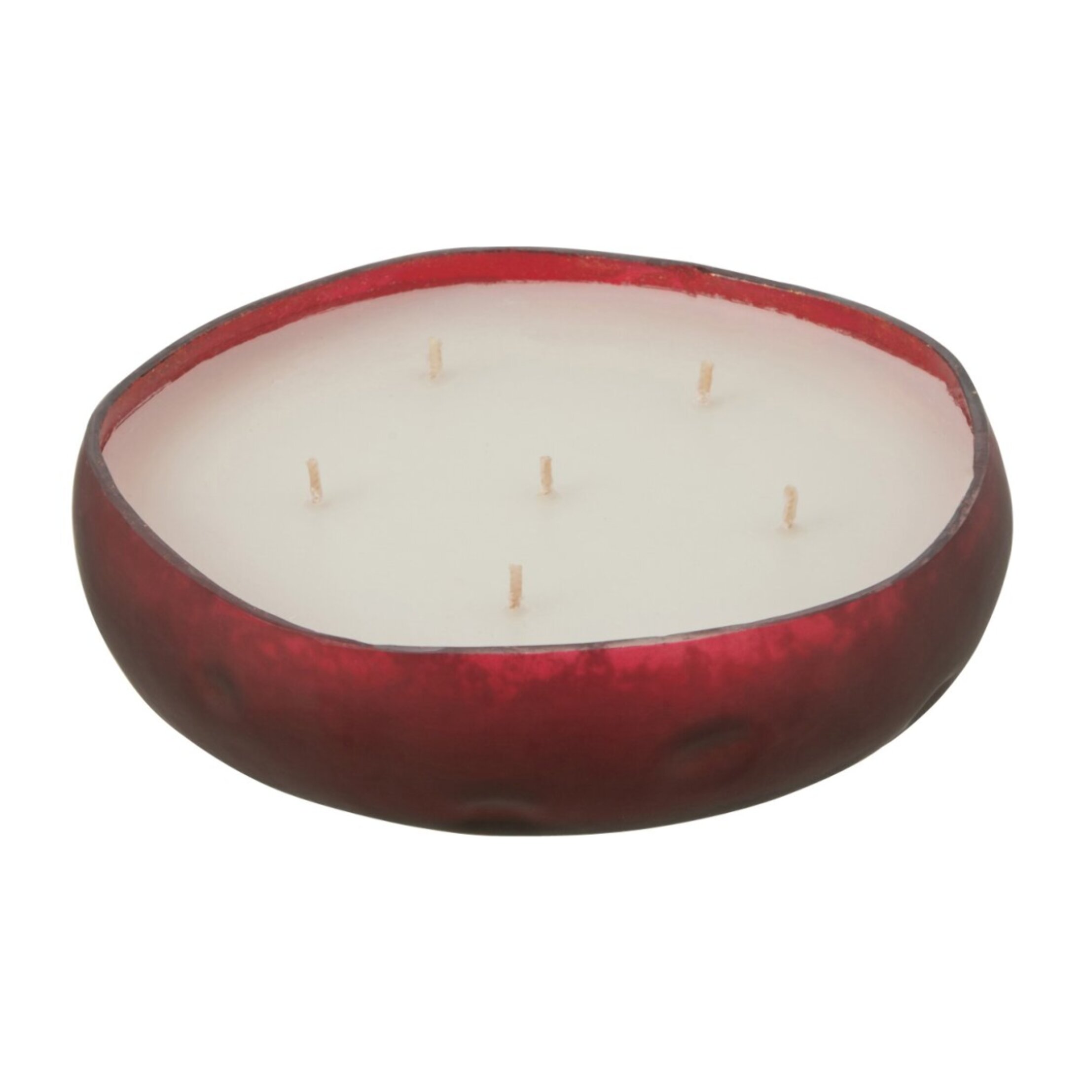 J-Line bougie parfumée M-Chic - Oud & Amber - verre - rouge - medium - 19H