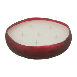 J-Line bougie parfumée M-Chic - Oud & Amber - verre - rouge - medium - 19H