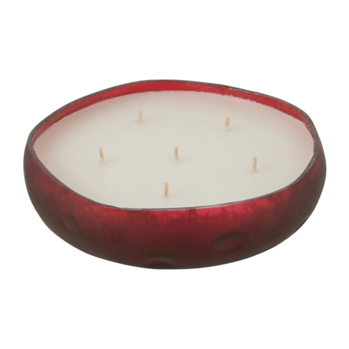 J-Line bougie parfumée M-Chic - Oud & Amber - verre - rouge - medium - 19H