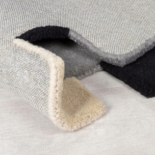 Tapis de couloir graphique en laine COLLAGE