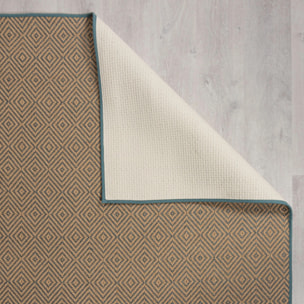 Tapis en jute de couloir antiderapant DIAMOND