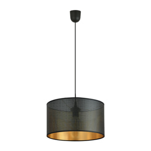 Lampada a sospensione ASTON in acciaio nero e oro