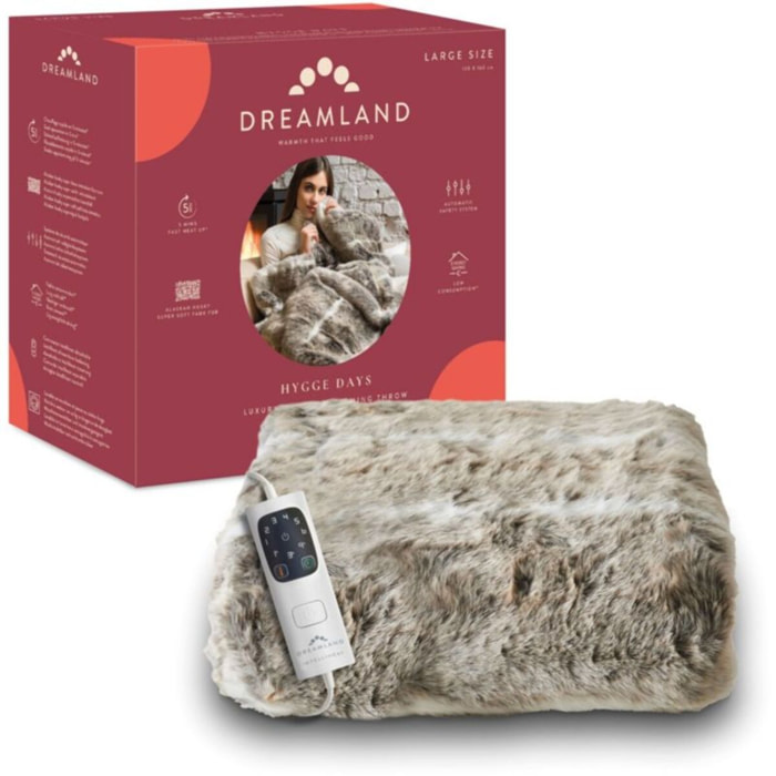 Couverture chauffante DREAMLAND HYGGE DAYS HUSKY D'ALASKA 6T 160X120