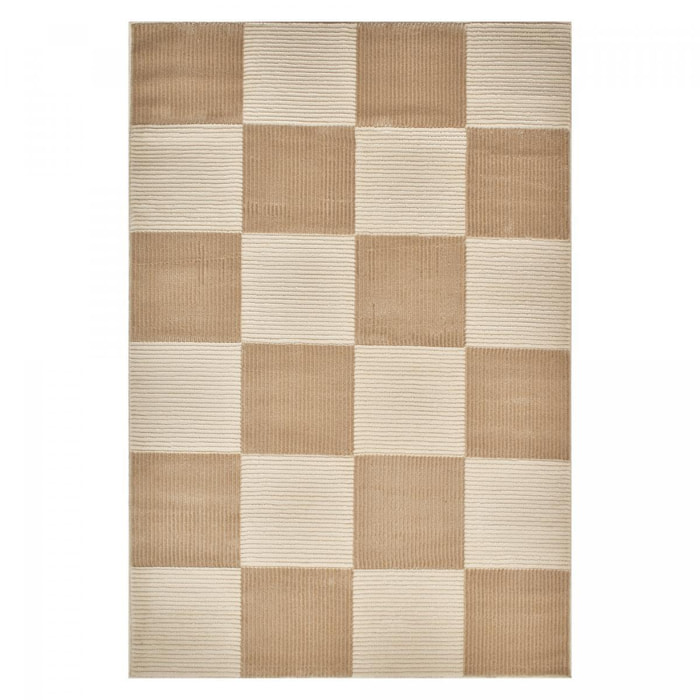 Tapis salon et chambre tissé motif géométrique COLU