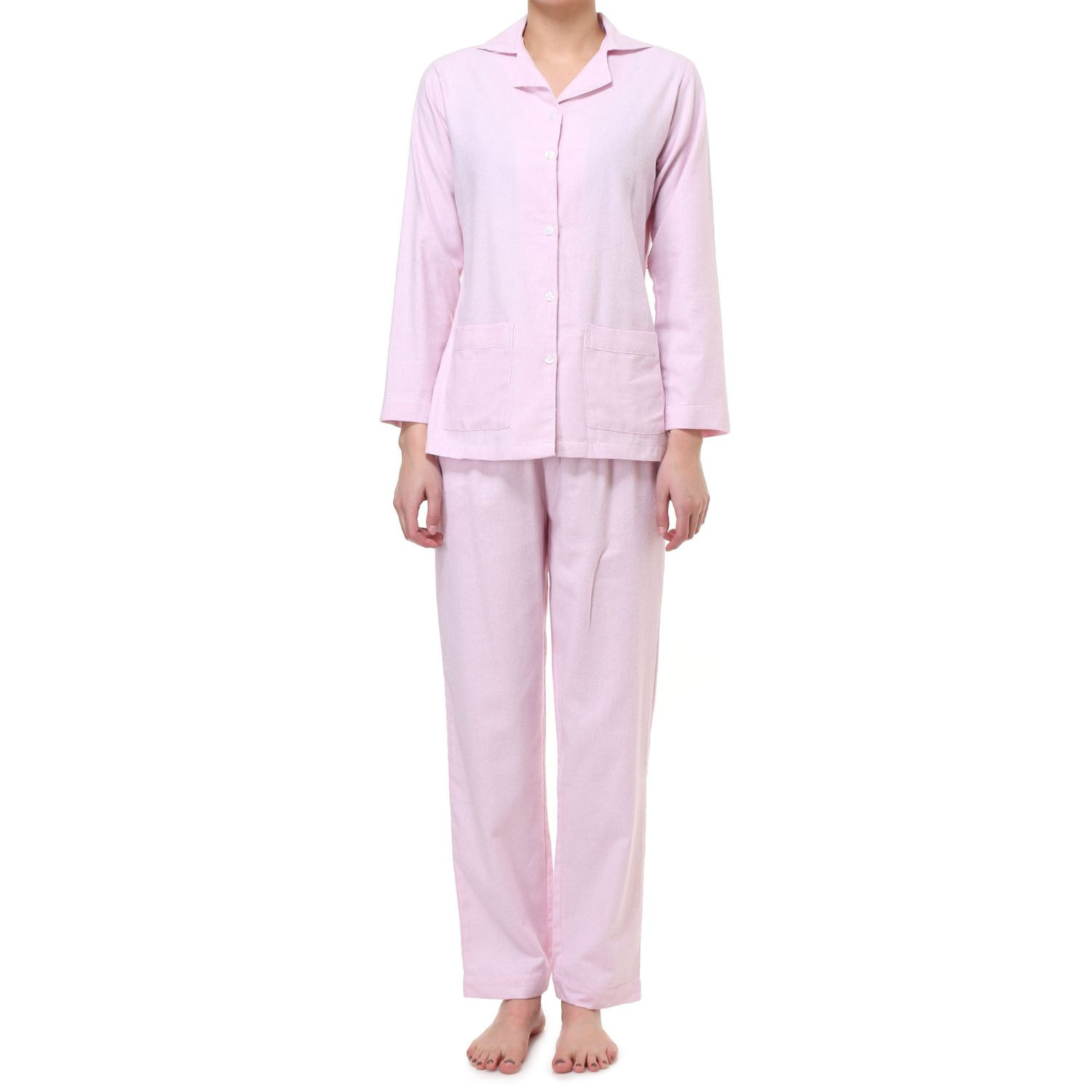 Pigiama leggero DONNA oxford rosa unito