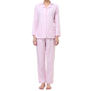 Pigiama leggero DONNA oxford rosa unito