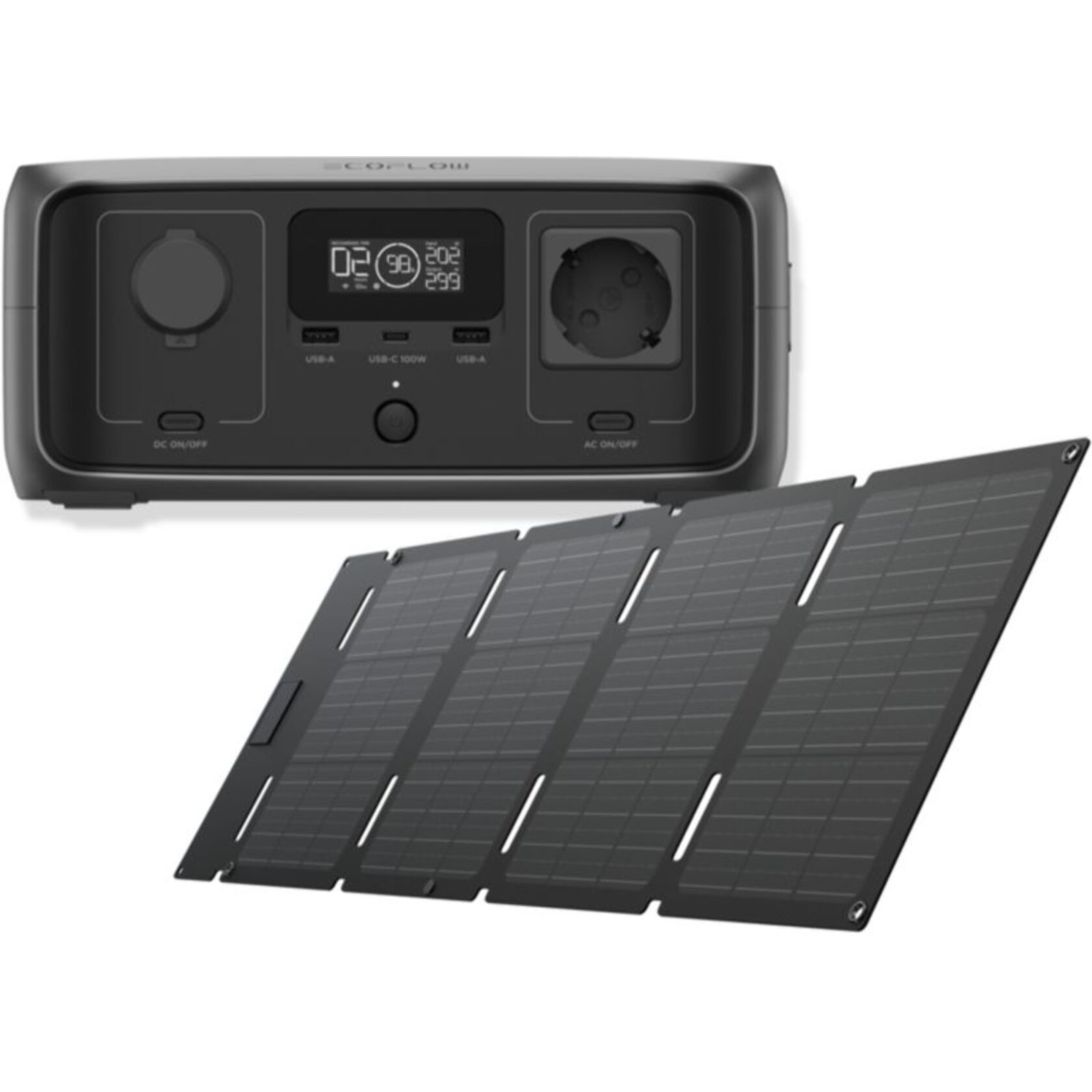 Batterie nomade ECOFLOW Pack RIVER 3 UPS et Panneau Solaire 45W
