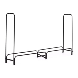Serre-bûches métal avec housse de protection noire