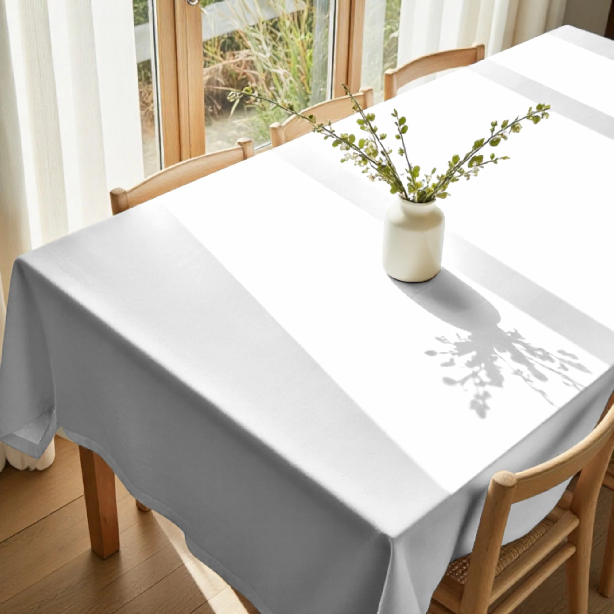 Nappe en résine anti-taches XL Uni Blanc 103