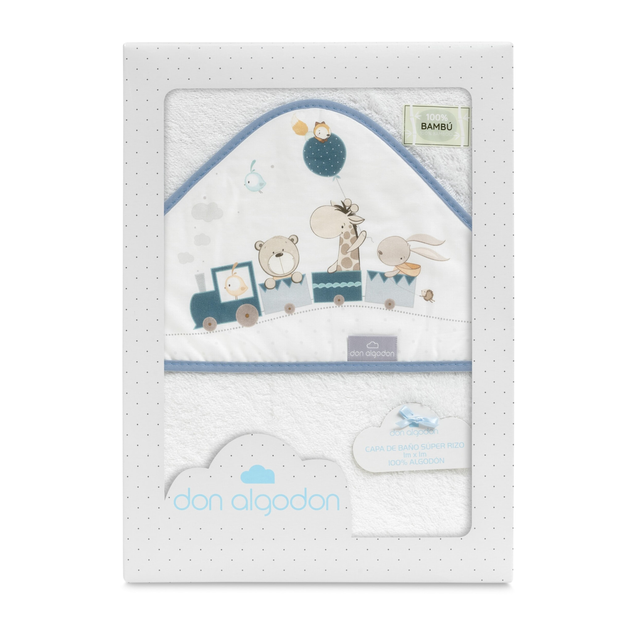 Capa de Baño Don Algodón Bambu Jirafa Tren