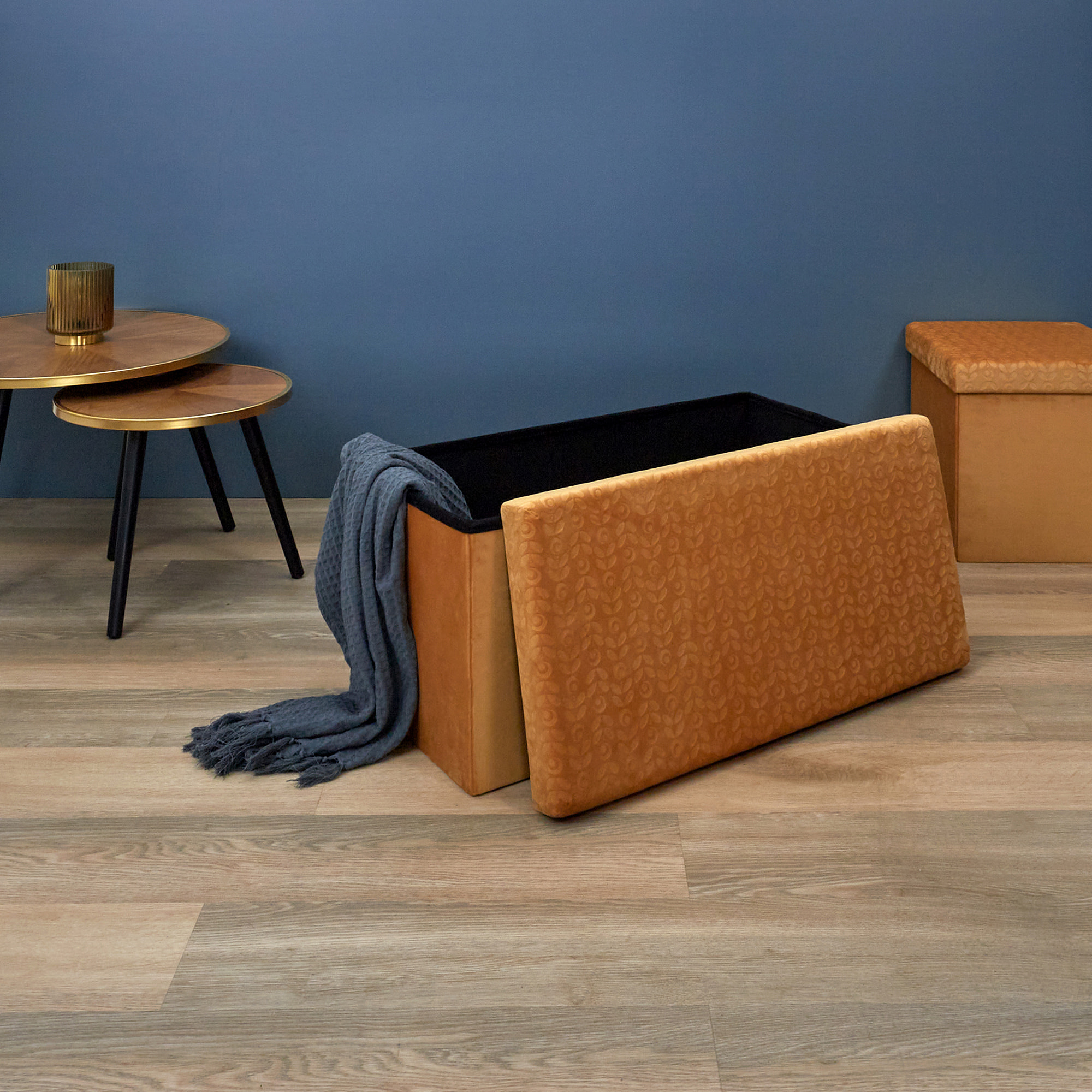 Coffre Banc Pliable Retro Moutarde