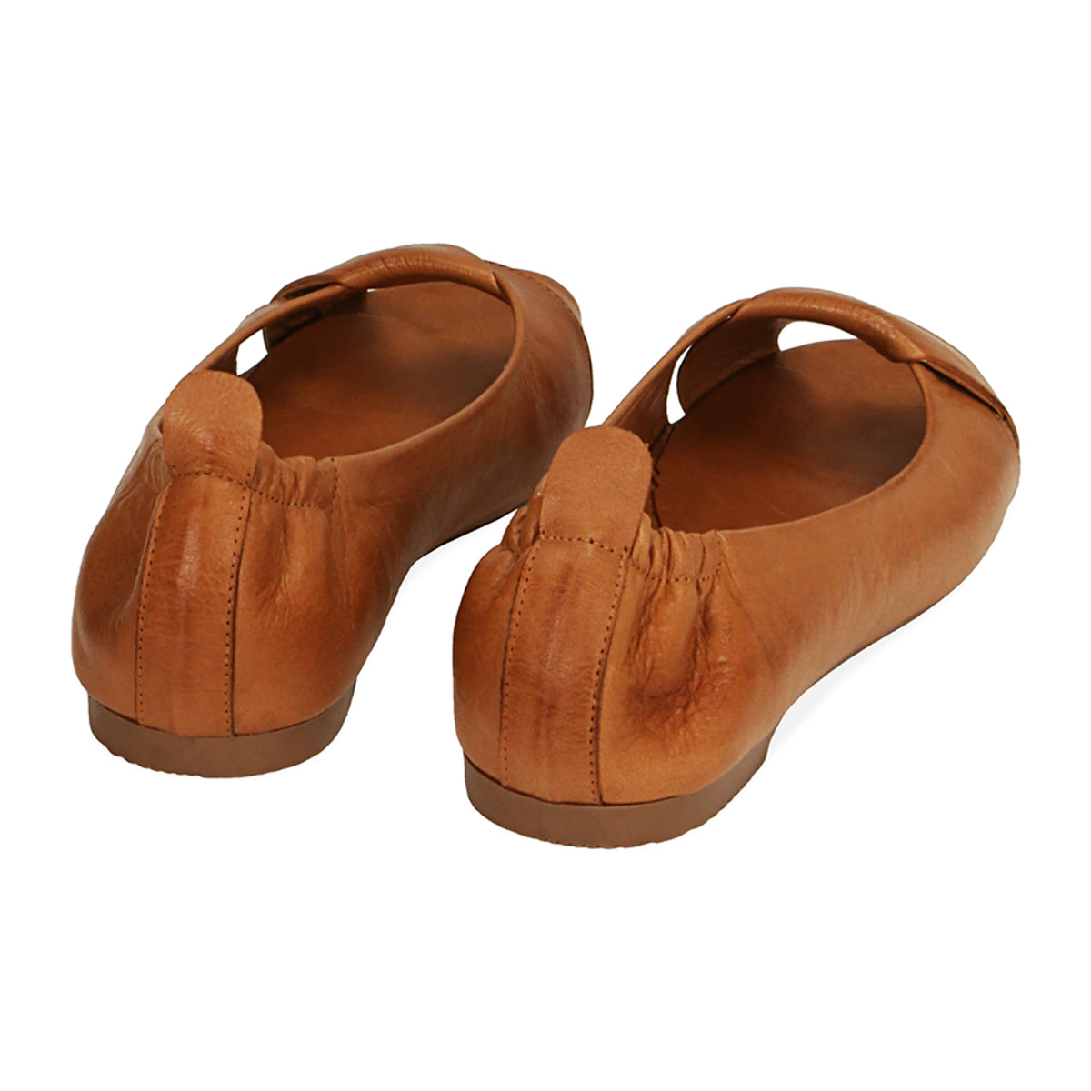 Ballerine cognac in pelle