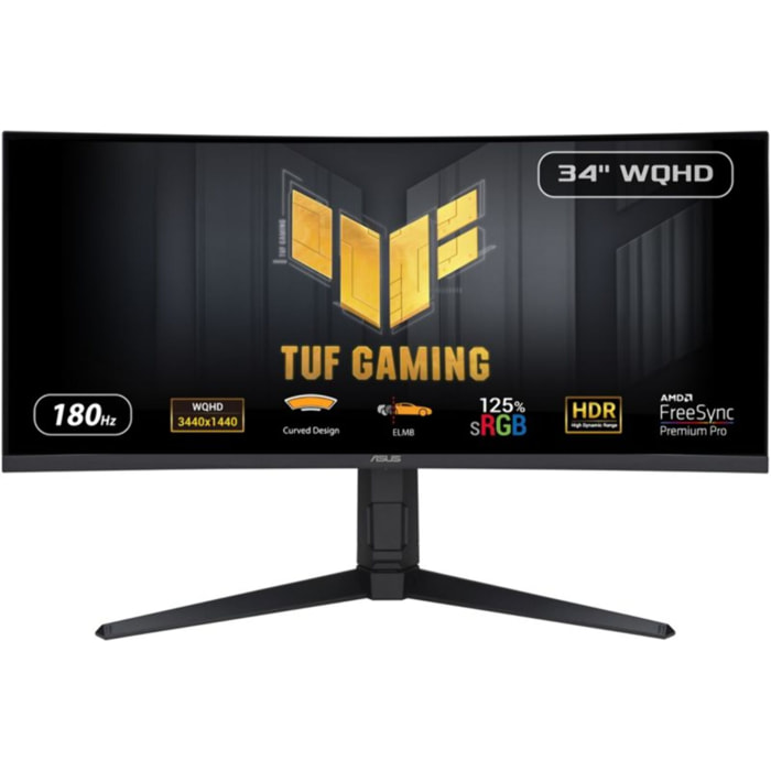 Ecran PC Gamer ASUS TUF VG34VQL3A 34" Incurvé 1500R UWQHD 180Hz VA HDR 400 HDMI 2.1