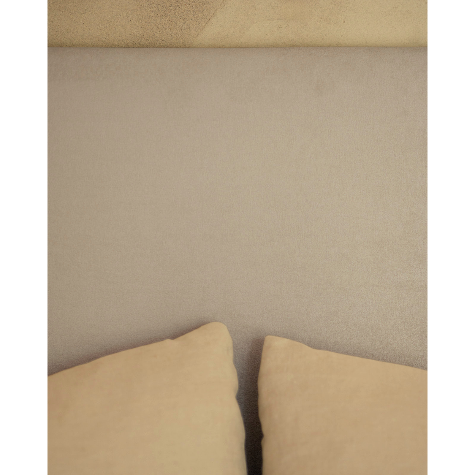 Tête de lit tapissée en gris clair en différentes tailles
