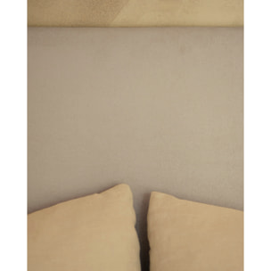 Tête de lit tapissée en gris clair en différentes tailles