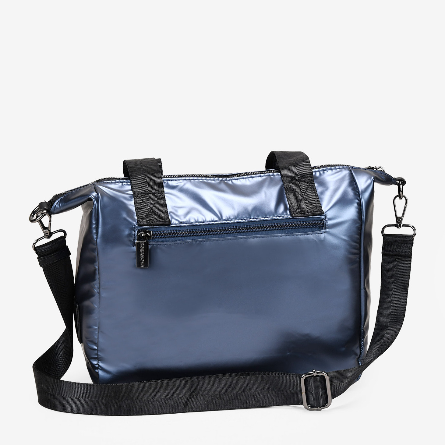 Bolso de hombro azul con acolchado