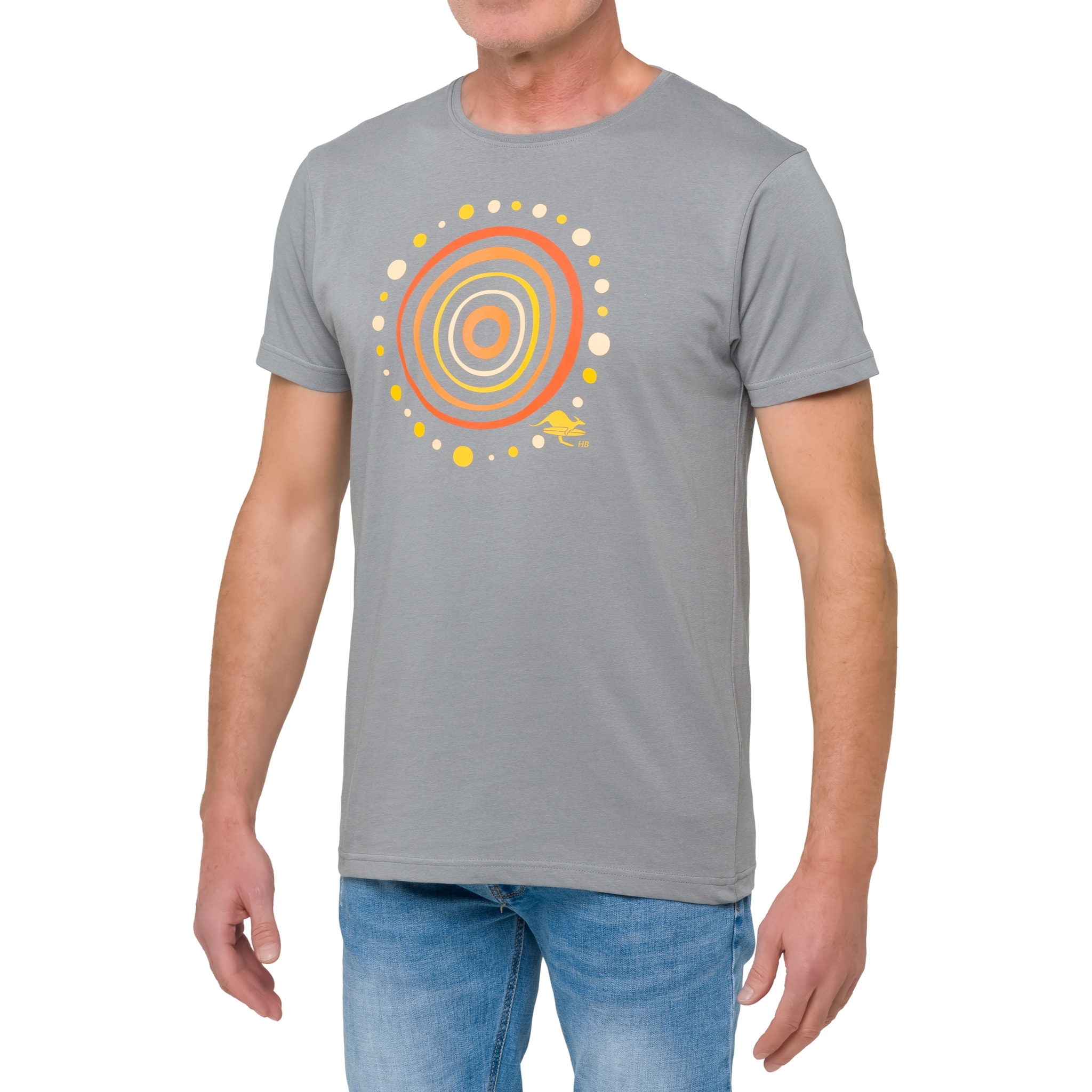 Camiseta de algodón 150 gr Hot Buttered Aboriginal gris