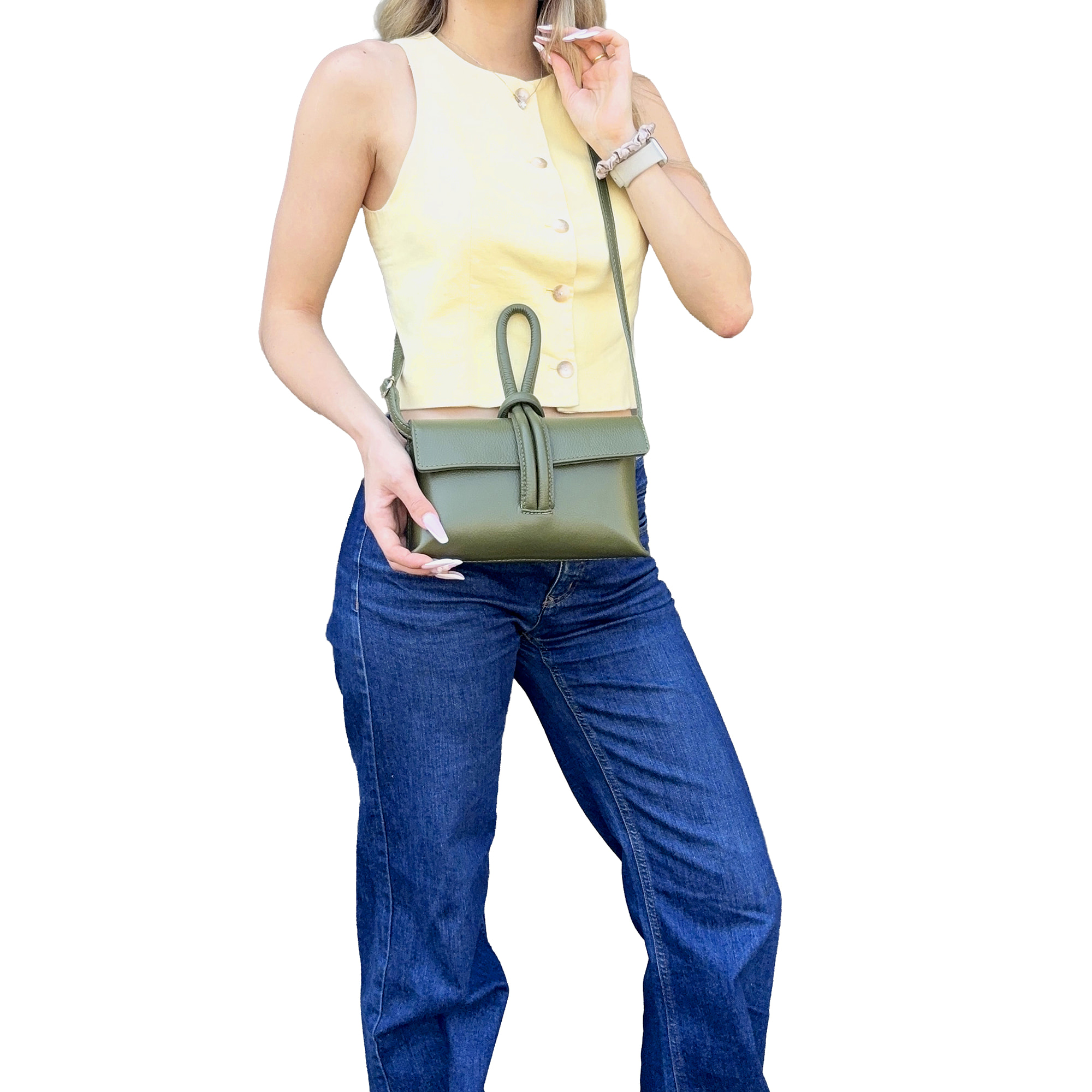 Borsetta Pochette in Vera Pelle Made in Italy