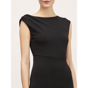 Motivi - Vestido midi con corte en la espalda - Negro