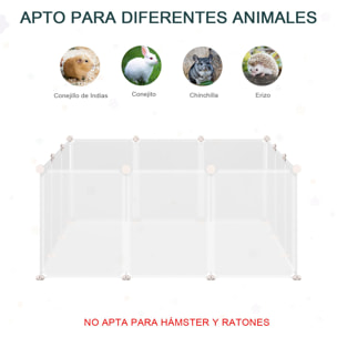 Valla para Animales de Metal Modulable con 12 Paneles Cobayas y Cachorros