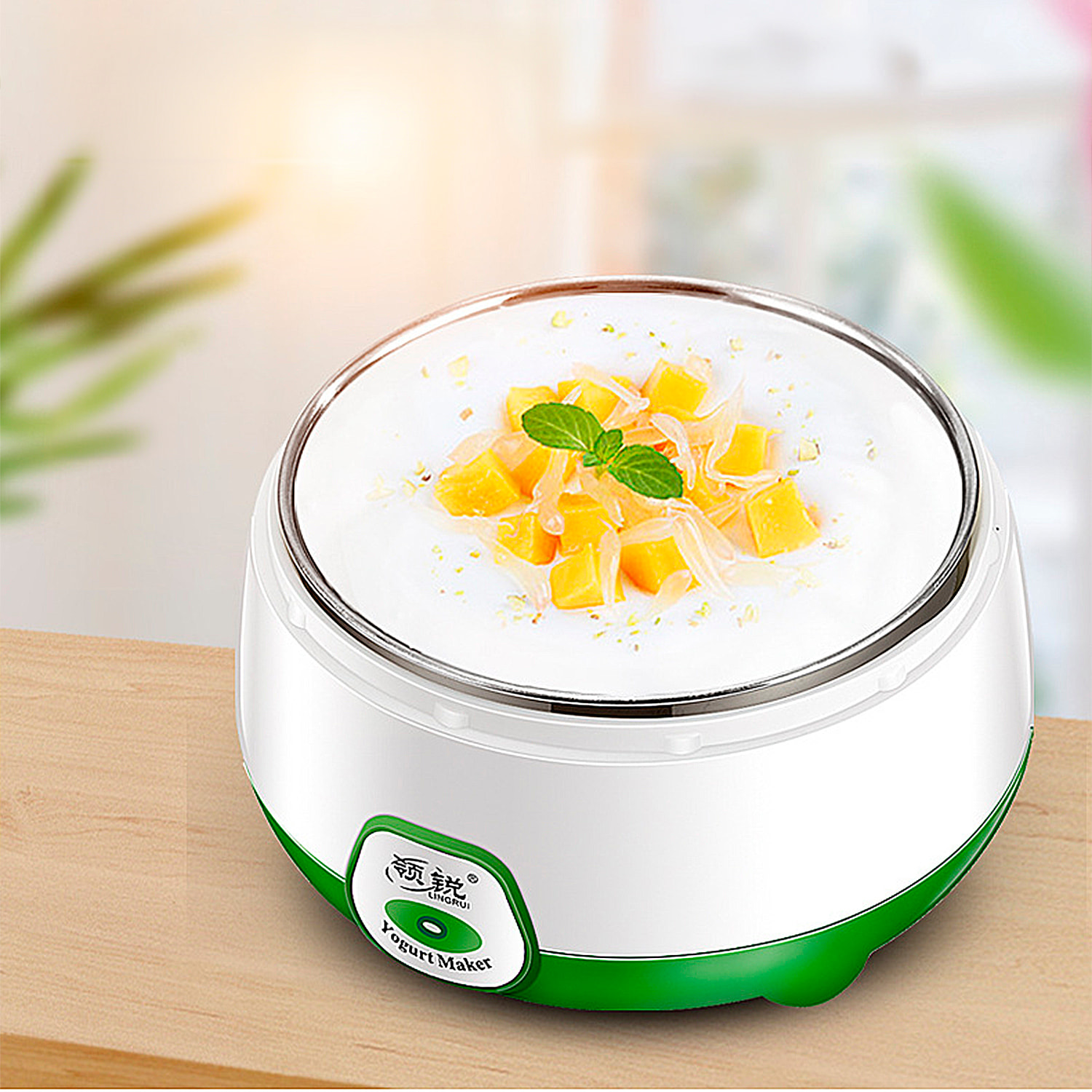 Yogurtera eléctrica control de temperatura constante, contenedor de acero inox. libre BPA grado alimentario