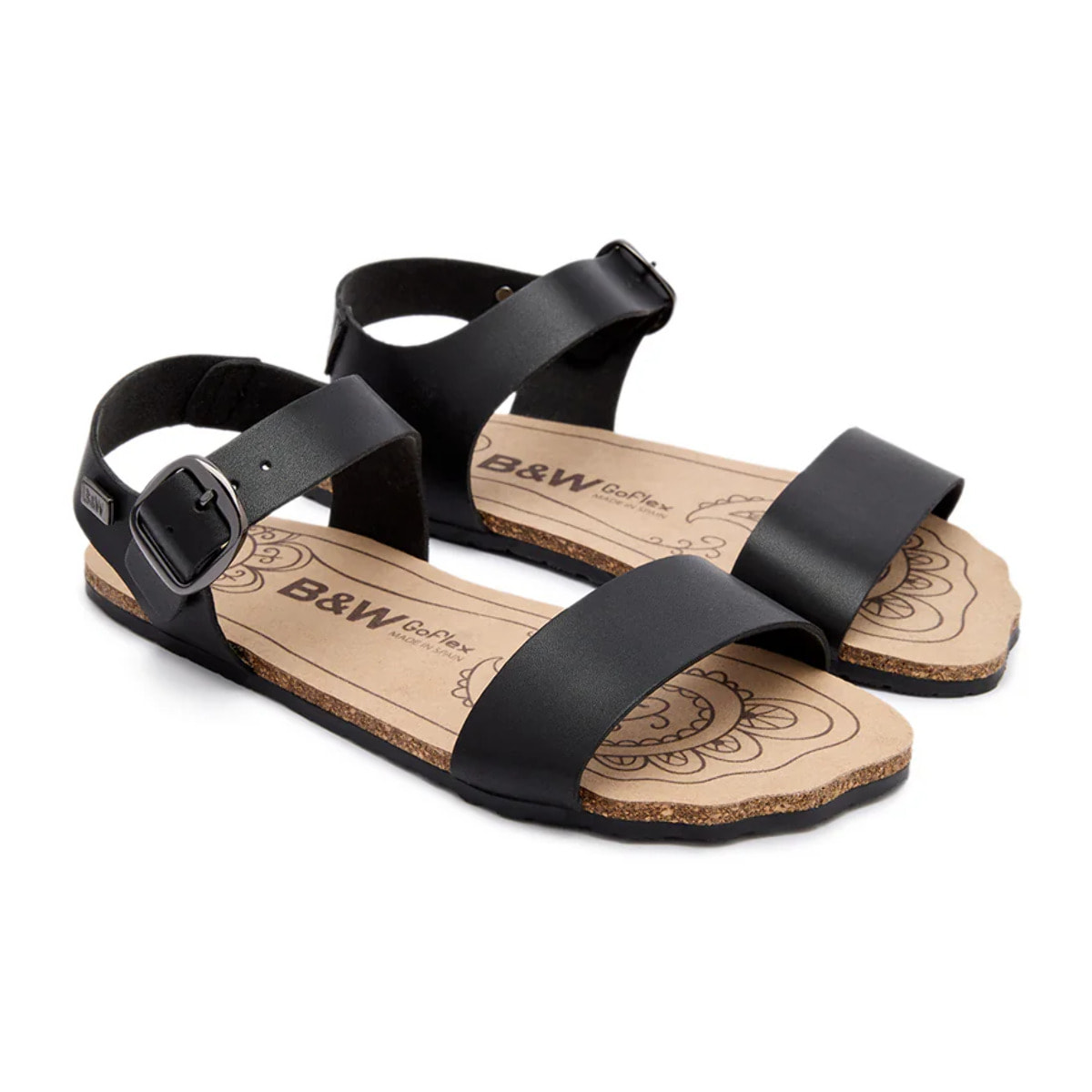 Sandalias Abiertas Barefoot Goflex en Negro
