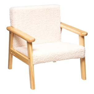 Fauteuil enfant "Basile" - écru - bouclette