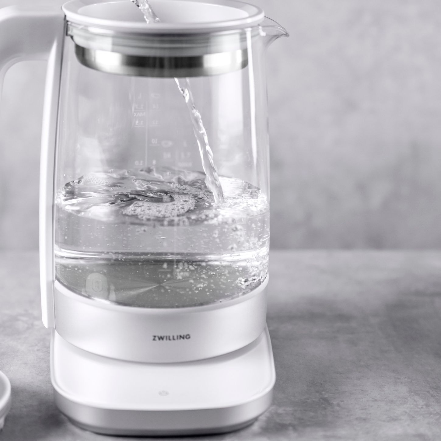 Bouilloire théière électrique en verre ENFINIGY Argent