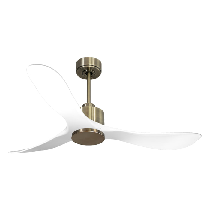 Ventilateur de plafond Réversible  Thermostat Wifi Moteur à courant continu Toits en pente Télécommande Hypersilence Mémoire