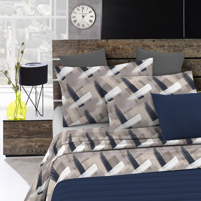 COMPLETO LETTO FANTASY MADE IN ITALY MICROFIBRA-PENNELLATE MATRIMONIALE