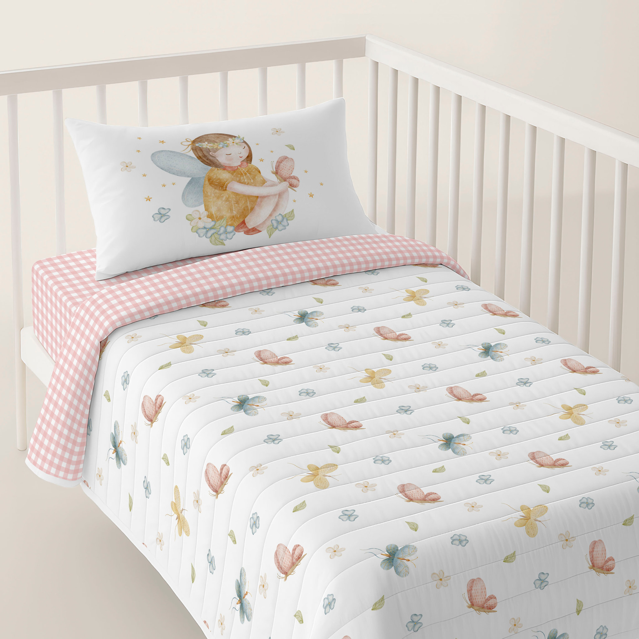 Cool Kids - Colcha Bouti Estampada - Reversible - Infantil - 100% Algodón - Cuna - Lorian