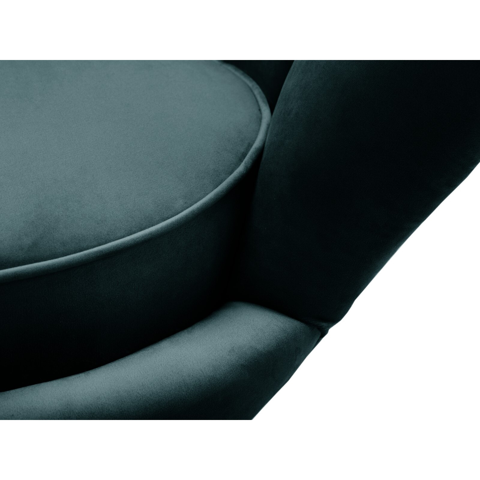 Fauteuil "Kingston" en velours pétrole