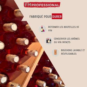 Lot de 4 bouchons à vin FM Professional Boissons
