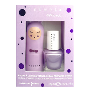 Duo Mini Mauve - Coffret Baume à Lèvres + Mini Vernis à ongles