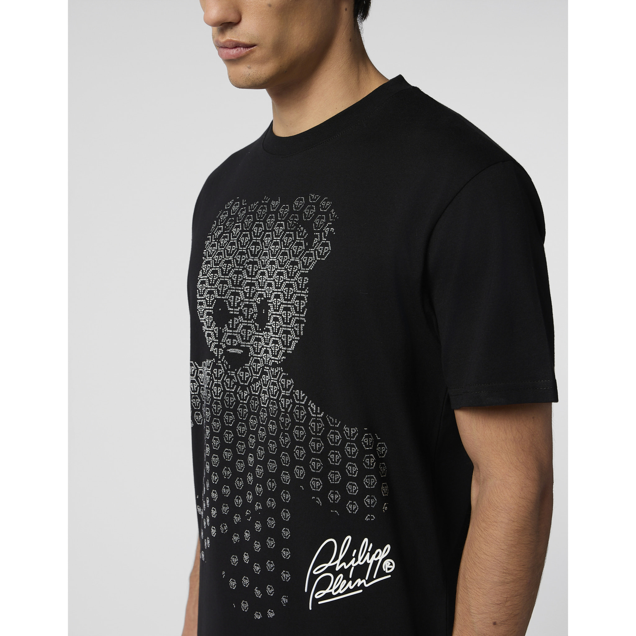 PHILIPP PLEIN Round Neck T-Shirt Teddy Strass Teddy Bear