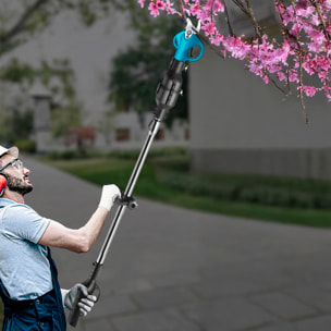 Tijeras de poda eléctricas 16.8V con mango largo, 28mm de corte con 500W y DOBLE BATERIA 10000mAh.