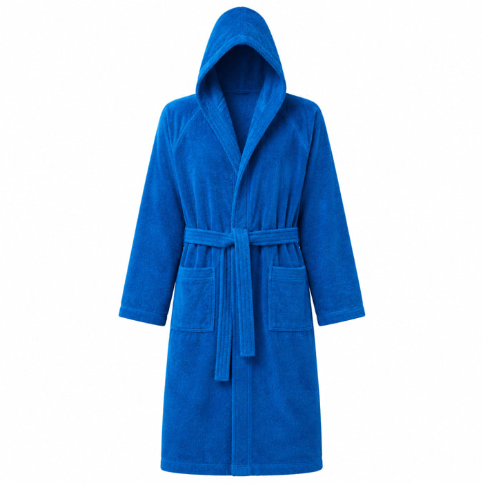BASSETTI Accappatoio in spugna con cappuccio Blu