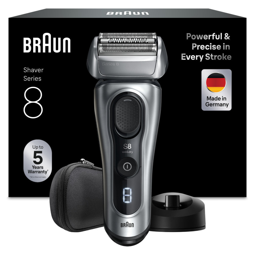 Braun Series 8, Rasoir Électrique, Technologie SensoAdapt, Base De Recharge, 8617S
