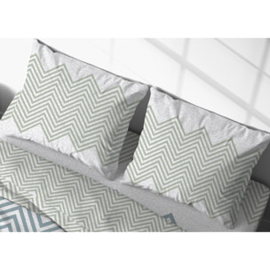 Copripiumino In 100% Cotone Disegno Zig Zag