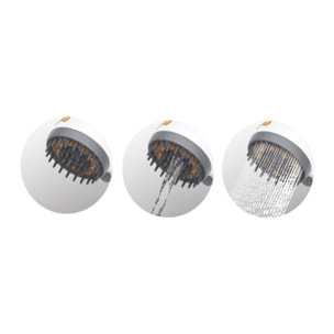 Douchette à main pour chien 4 fonctions, plastique, blanc (SATBSRS24)
