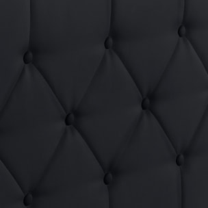 Lit coffre Hanna 160x200cm simili cuir noir
