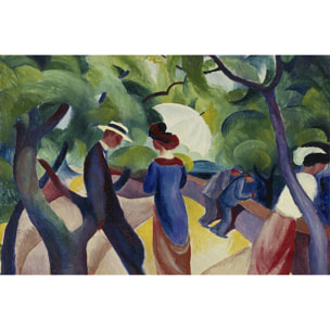 Tableau d'art classique Macke August Promenade Toile imprimée