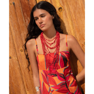 Vestido largo estampado floral de tirantes