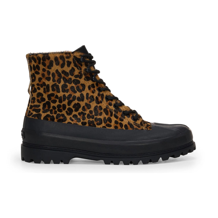 Superga - Botines Unisex Negro - 3343 ALPINA DUCK CALFHAIR
