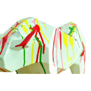 Statuette en résine taureau multicolore H13cm - TOREO