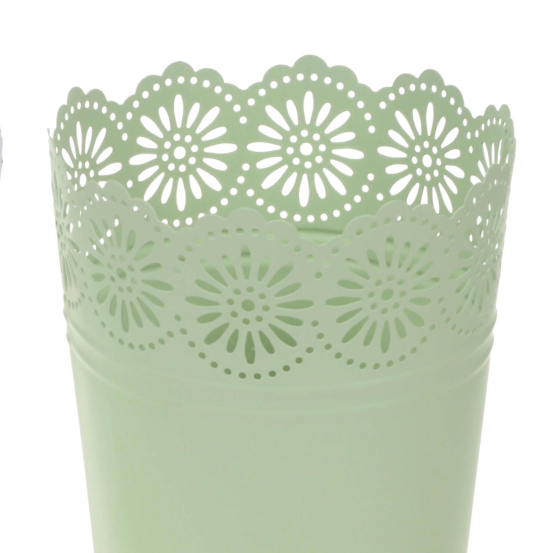 Vaso Orchidea Con Trina. Altezza 21 Cm - Pezzi 6 - 12,5X21X12,5cm - Colore: Incolore - Bianchi Dino - Espositori E Vasi Metallo