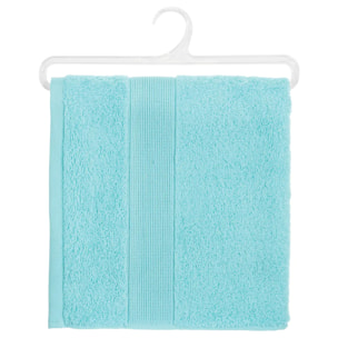 Serviette de toilette "Essentiel" - coton 450 gr/m² - bleu aqua 50x90 cm